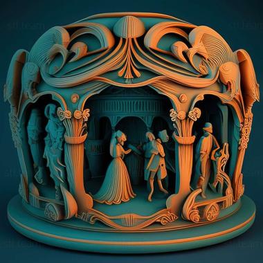 3D model Nancy Drew The Haunted Carousel game (STL)